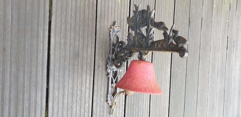 Gietijzeren deurbel met eenden, Tuin en Terras, Tuinwanddecoratie, Ophalen of Verzenden, Gebruikt