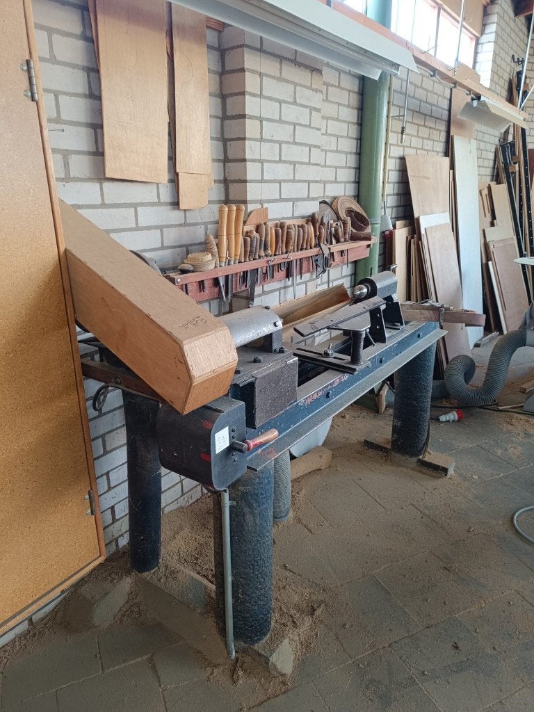 Hout draaibank 380 volt , 110 cm tussen de centers, Ophalen, Gebruikt, Houtdraaibank, 1000 mm of meer