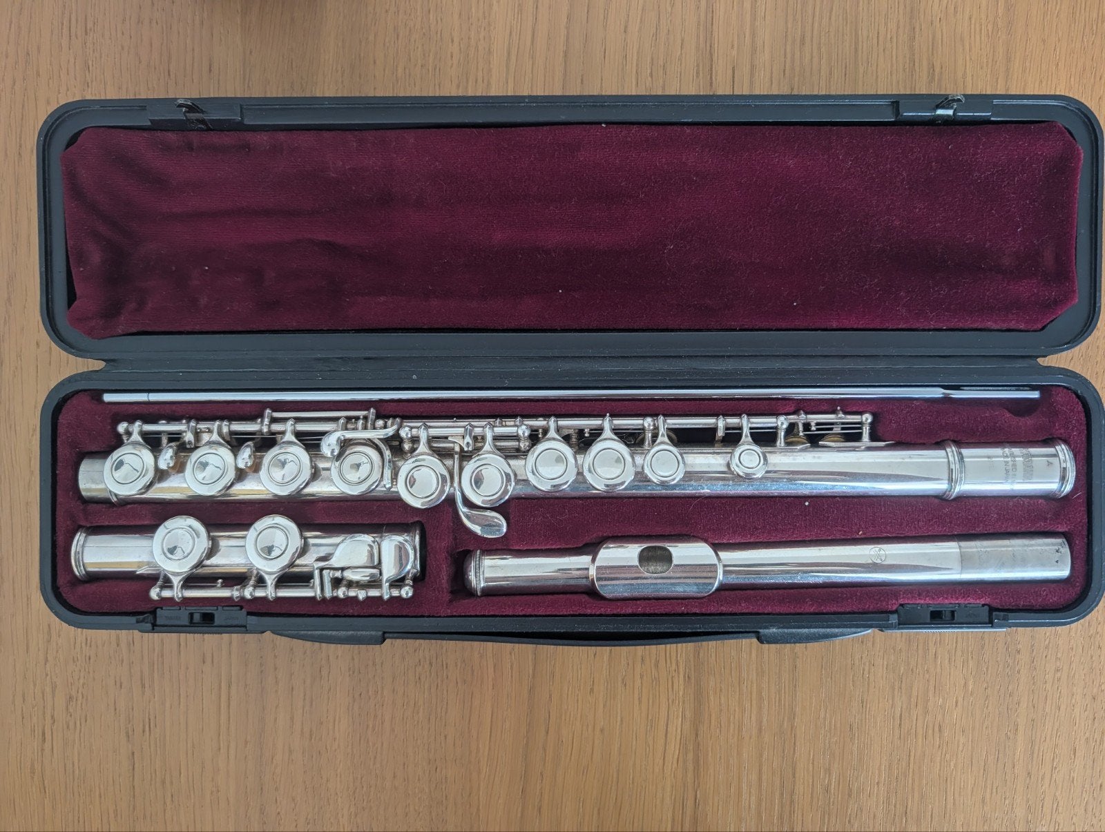 Yamaha YFL-211SII Dwarsfluit met koffer, Ophalen of Verzenden, Gebruikt, Dwarsfluit, Met koffer of tas