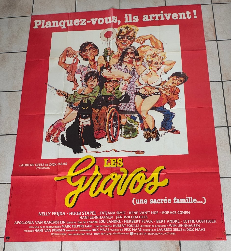 Flodder filmposter  120 x160 cm, Verzamelen, Posters, Ophalen, Gebruikt, Deurposter of groter, Film en Tv