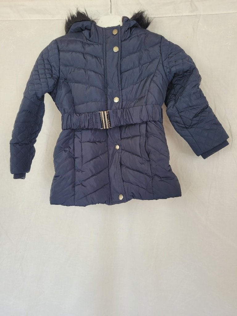 Stoere nep bont gevoerde meiden winterjas mt 116, Meisje, ., Ophalen of Verzenden, Zo goed als nieuw