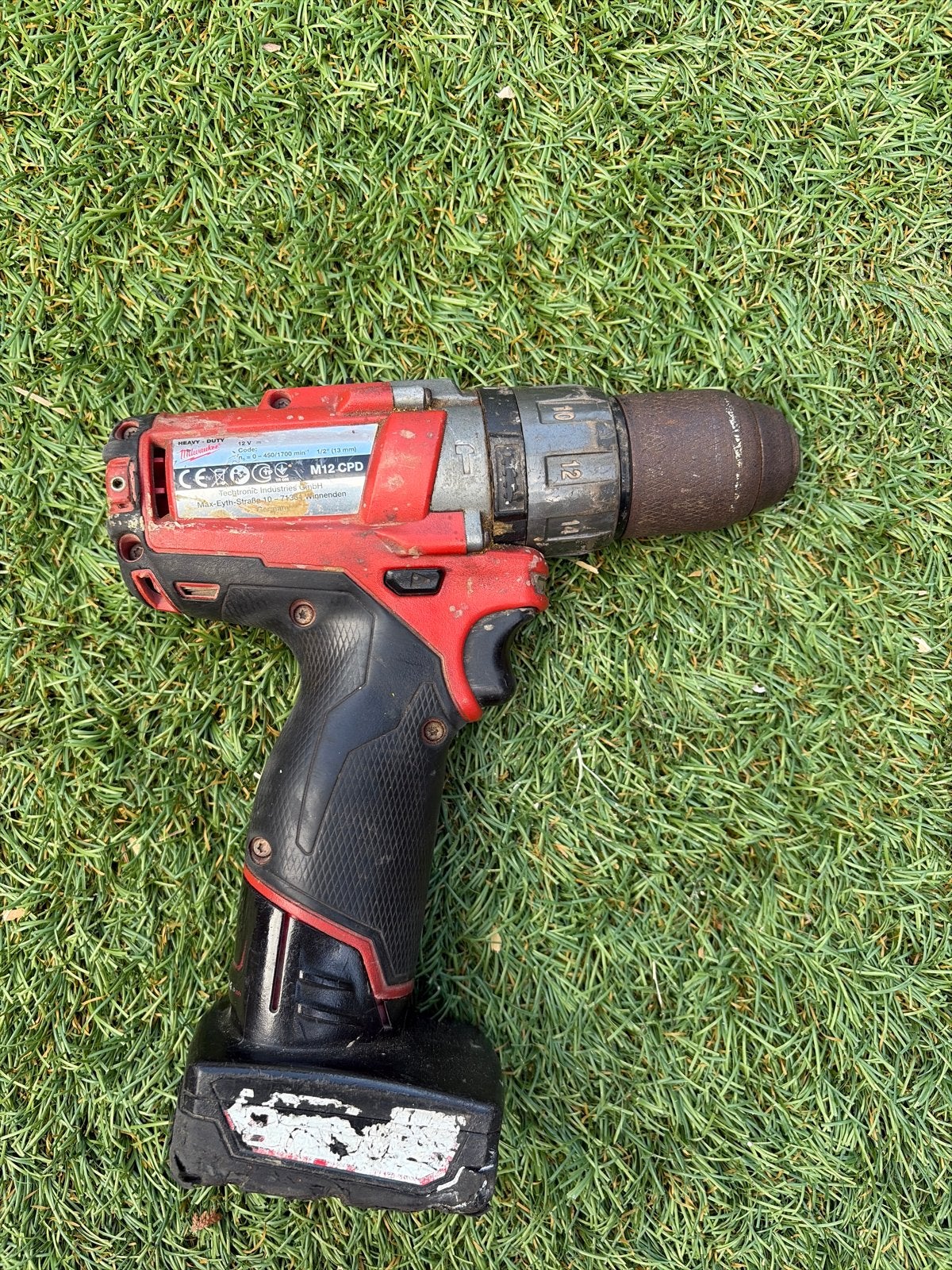 Milwaukee M12 CPD Accu Klopboormachine, Gebruikt, Ophalen of Verzenden, Boor- en Schroefmachine, Minder dan 400 watt