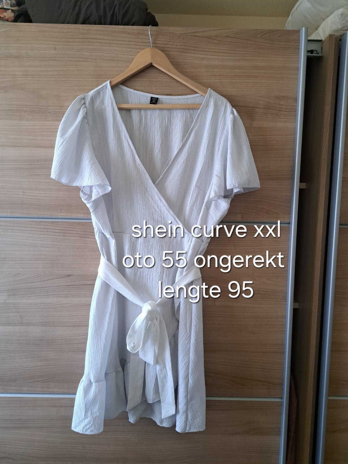 Shein jurkje xxl wit, Wit, Maat 46/48 (XL) of groter, Ophalen of Verzenden, Zo goed als nieuw