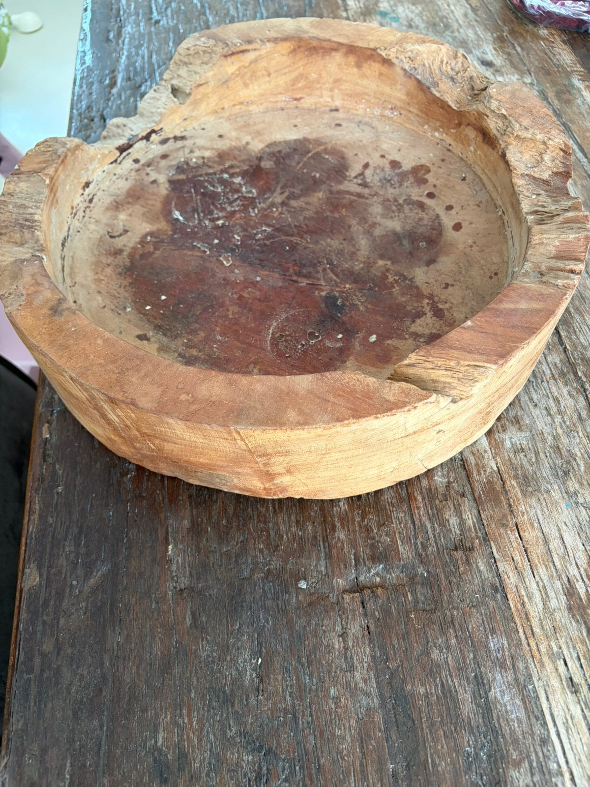 Houten schaal, Ophalen, Gebruikt, Schaal, Rond