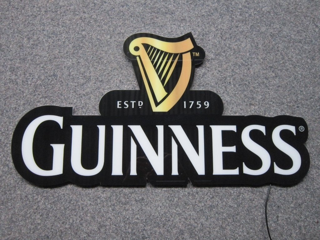 GUINNESS BIER LED LICHTRECLAME, Ophalen, Zo goed als nieuw, Overige typen, Overige merken