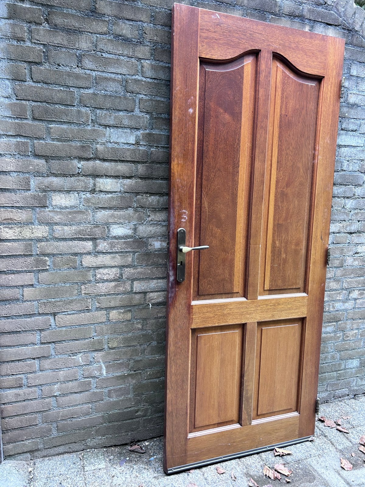 Eikenhouten rechtsdraaiende stompe deur 82,5x198,5 cm, Ophalen, Gebruikt, 80 tot 100 cm, Binnendeur