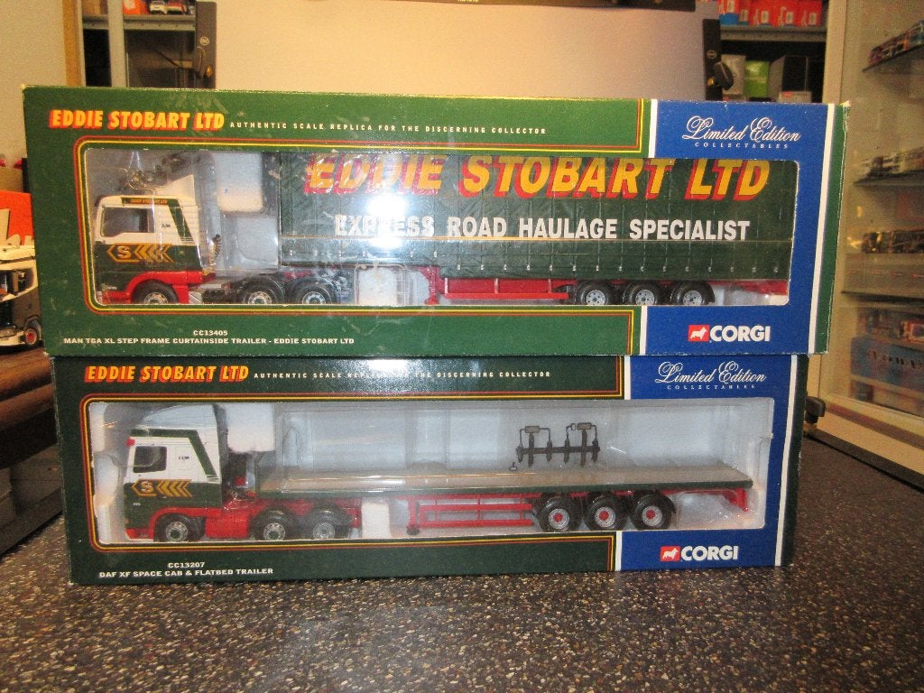 Corgi 4 maal Eddie Stobart, Hobby en Vrije tijd, Ophalen of Verzenden, Zo goed als nieuw, Bus of Vrachtwagen, Corgi