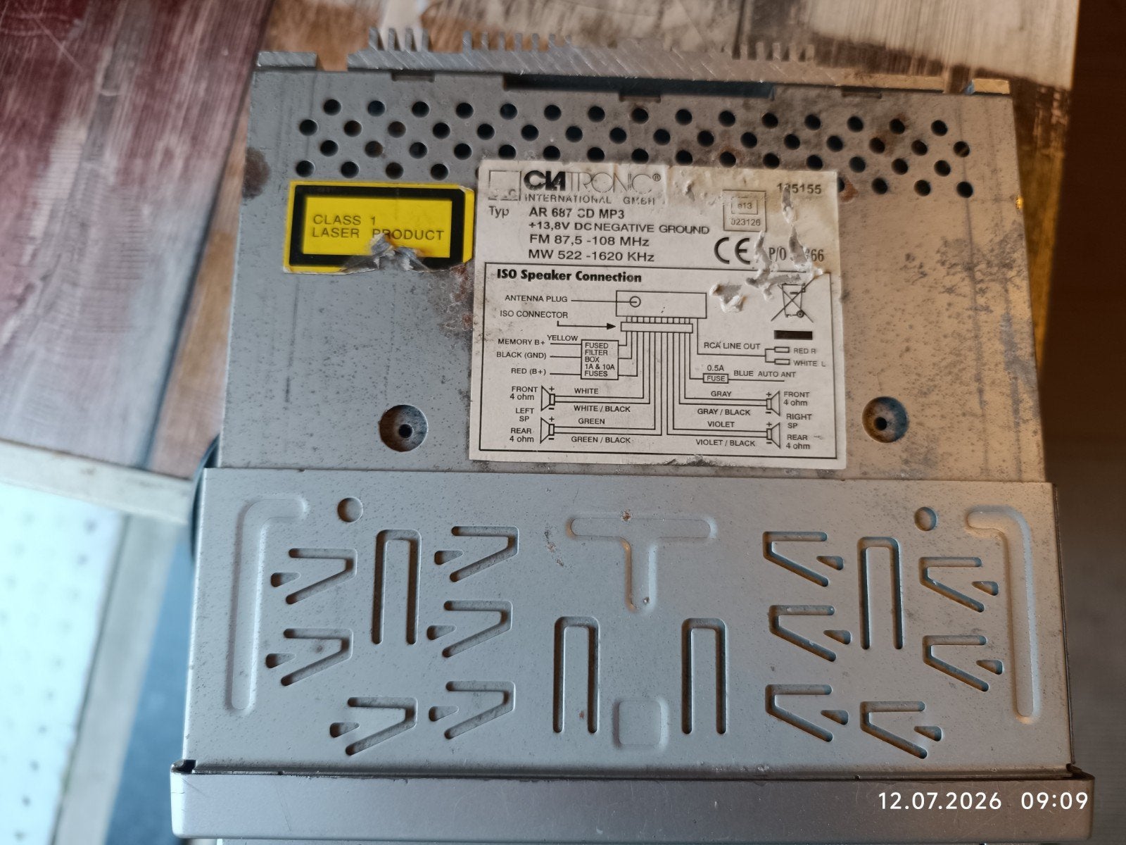 CMTronic AR 6000 Autoradio met CD/USB/AUX, Ophalen of Verzenden, Gebruikt