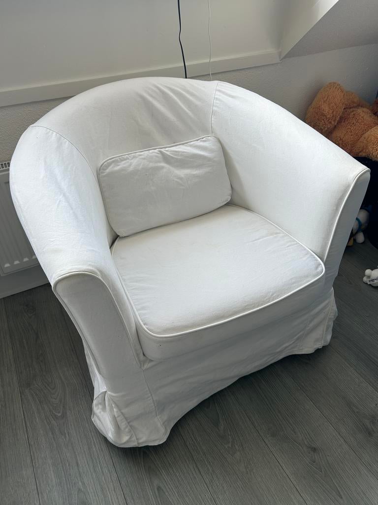 Stoel - Wit, Huis en Inrichting, Fauteuils, Ophalen, Gebruikt, 75 tot 100 cm, 75 tot 100 cm