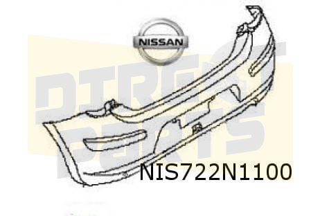 Nissan Micra K13 (11/10-6/13) achterbumper (te spuiten) Orig