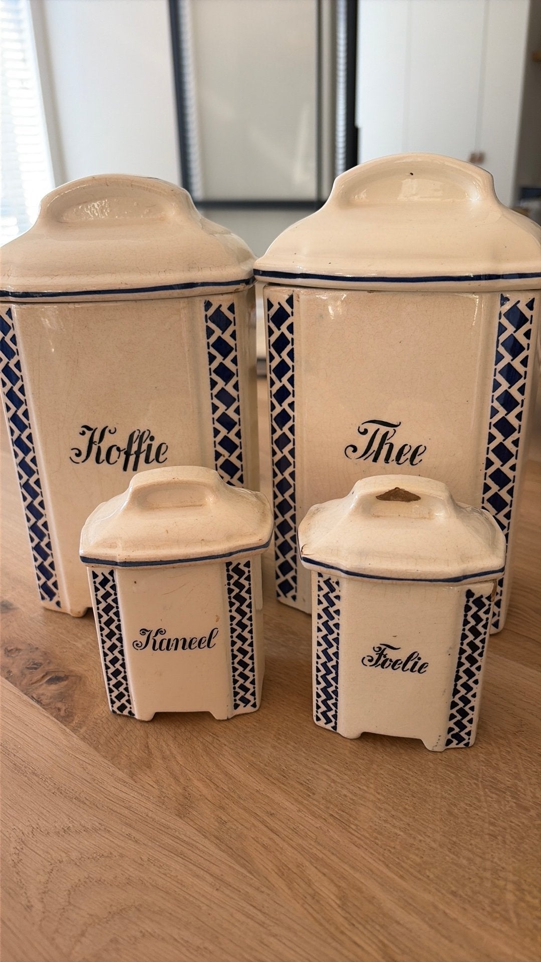 Voorraadpotten porselein, Antiek en Kunst, Ophalen of Verzenden