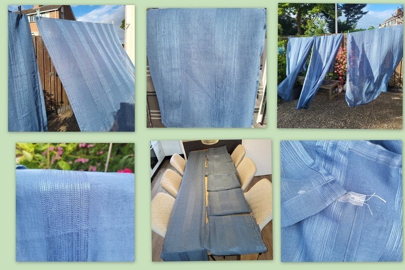 Nieuw 7 vitrage inbetween jeans blauw 245 hog gordijnen ikea, 500 cm, Blauw, Nieuw, Polyester