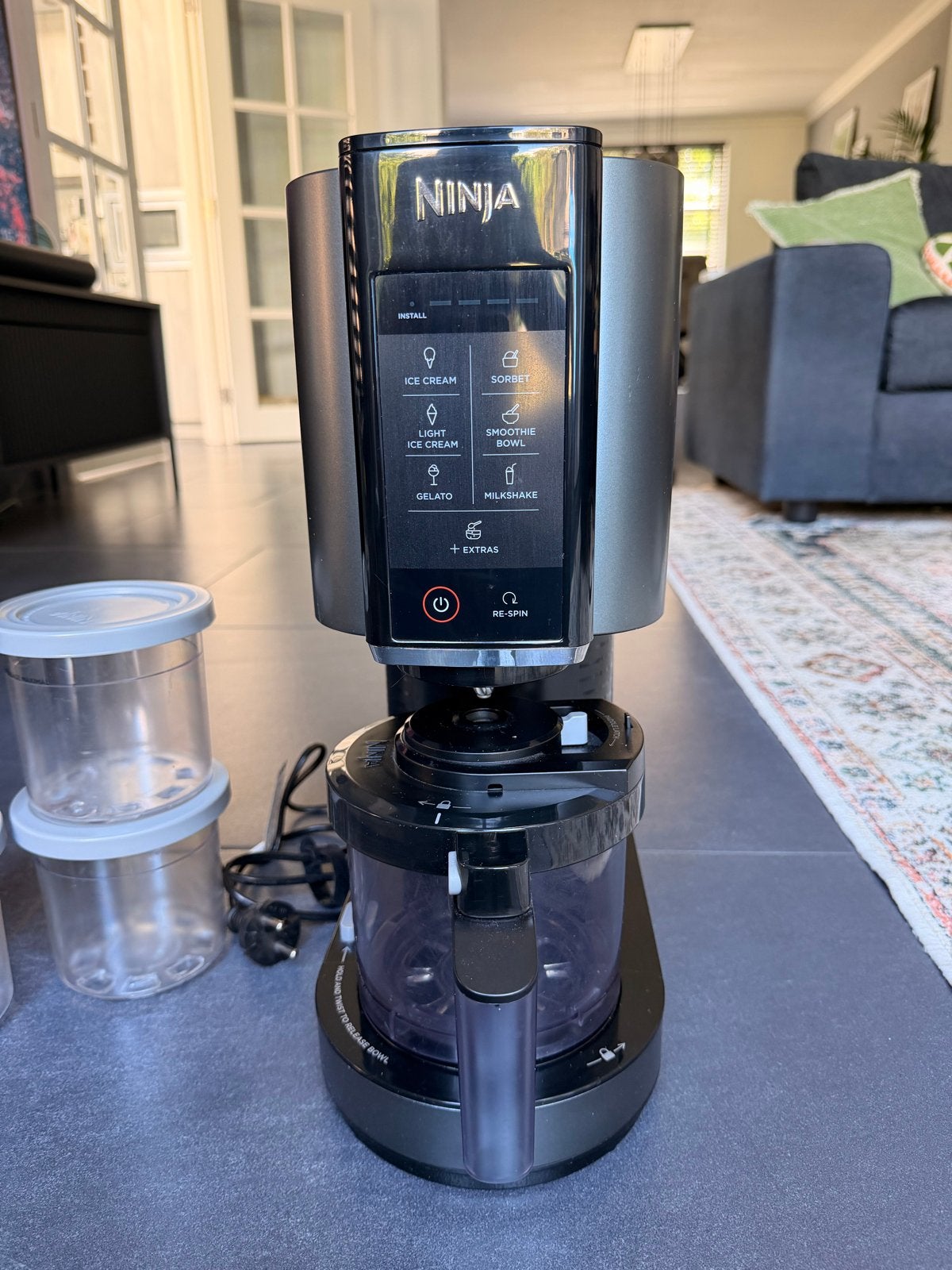 Ninja Creami IJsmachine - Zo goed als nieuw, Minder dan 1 liter, Ophalen of Verzenden, Zo goed als nieuw, 3 snelheden of meer
