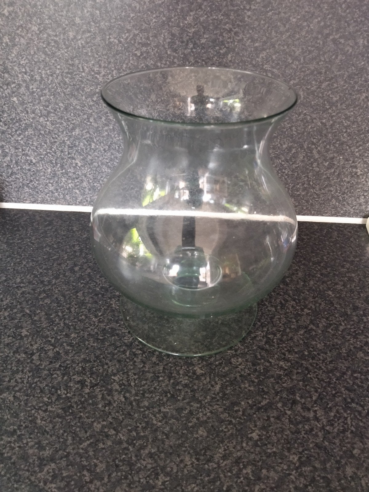 Vaas met bolle buik., Ophalen of Verzenden, Glas