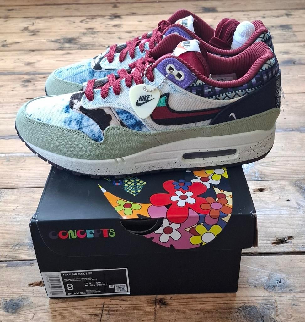 Nike Air Max 1 Concepts "Mellow" - Maat 42.5, Kleding | Heren, Schoenen, Overige kleuren, Nike, Nieuw, Ophalen of Verzenden