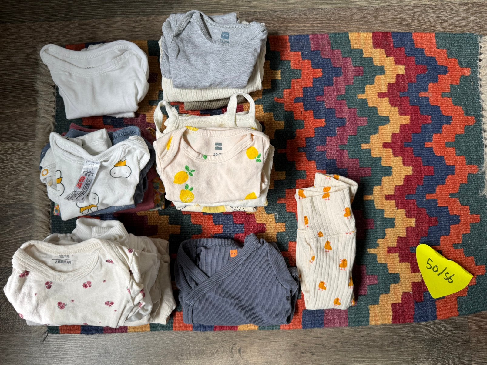 Babykleertjes pakket maat 50/56, Ophalen, Gebruikt, Maat 56