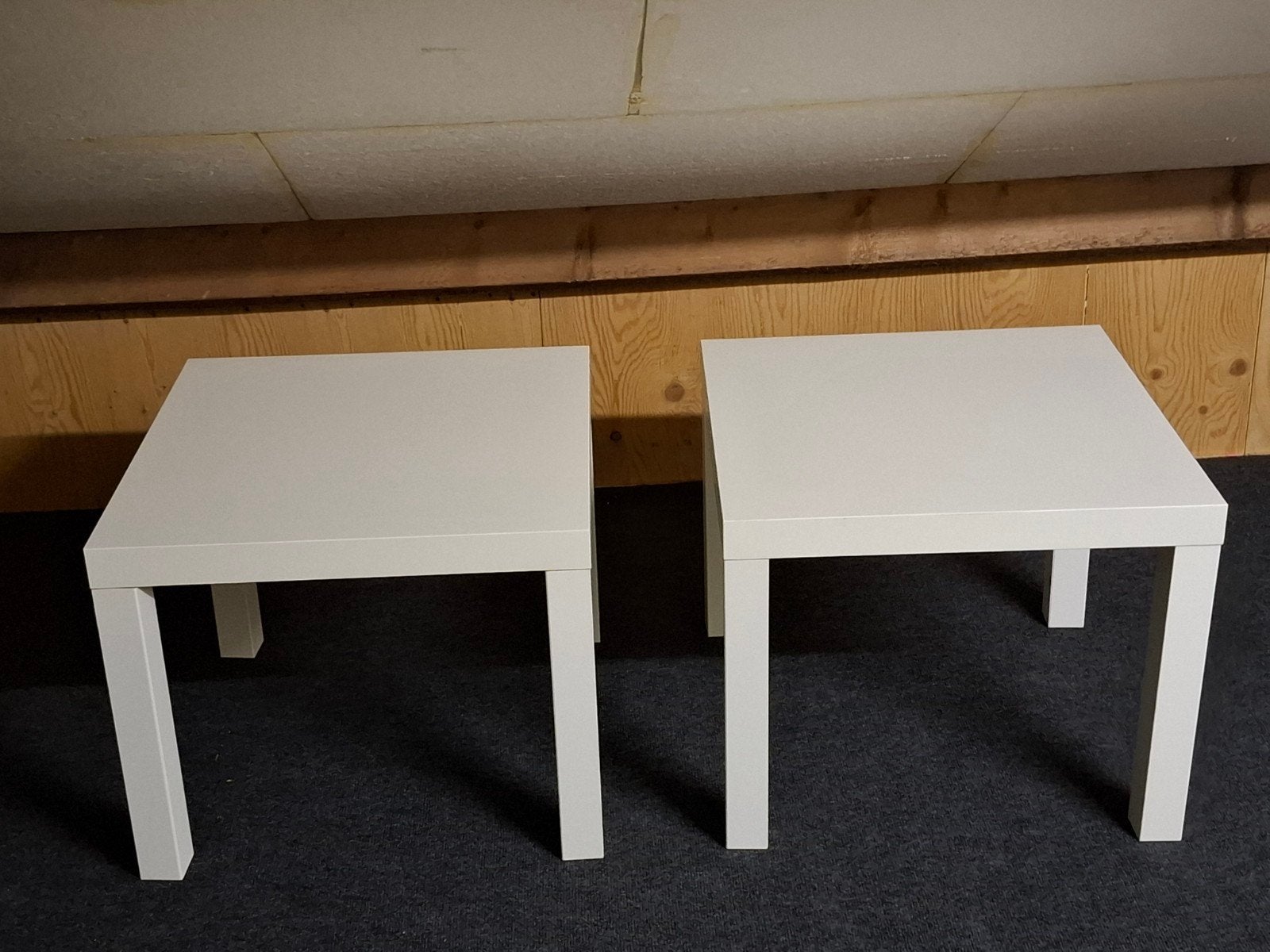 Set witte bijzettafeltjes IKEA, Ophalen, Vierkant, Nieuw, Overige materialen