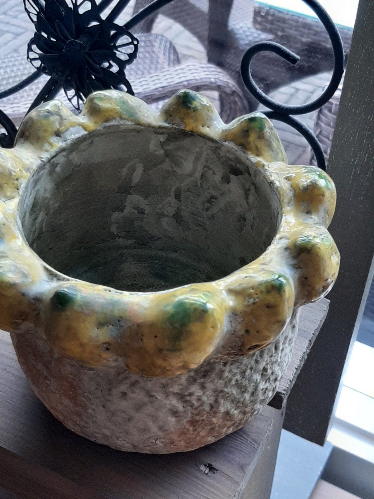 prachtige pot van PTMD uit de Fruitsy collectie, Tuin en Terras, Rond, Ophalen of Verzenden, Terracotta, Minder dan 40 cm