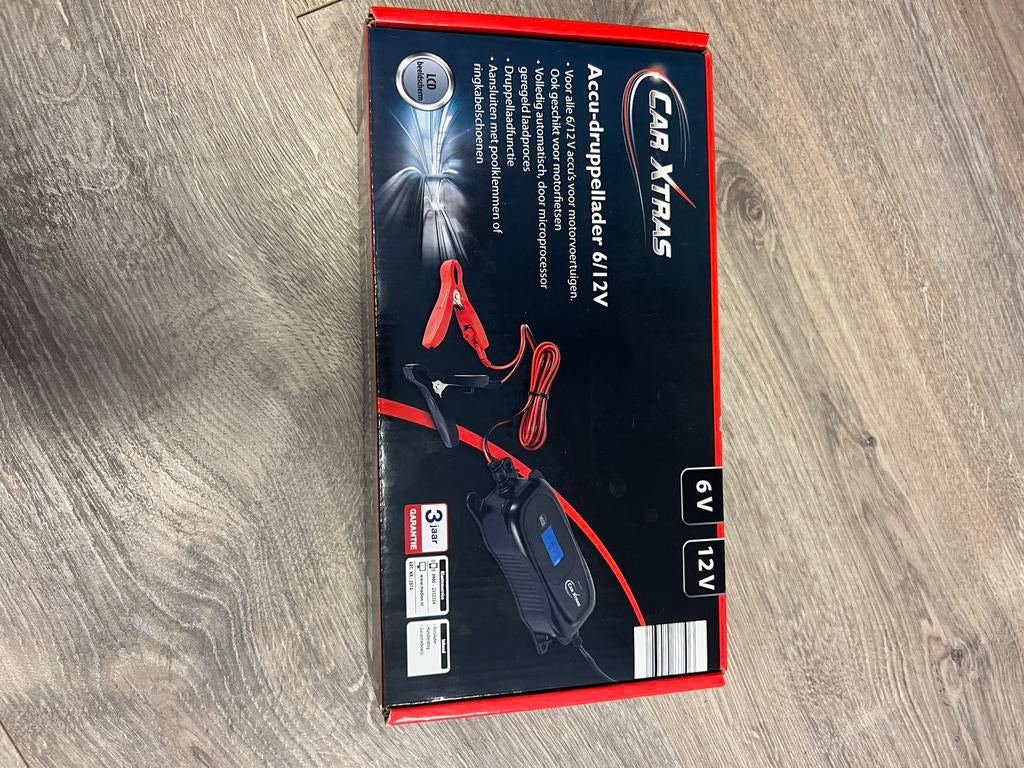 Car Xtras Accu-druppellader 6/12V - Nieuw in doos, Auto-onderdelen, Accu's en Toebehoren, Ophalen, Nieuw, Universele onderdelen