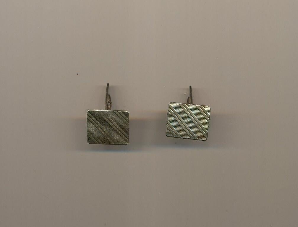 Massief Zilveren (835) Mid-Century Manchetknopen, Sieraden, Tassen en Uiterlijk, Manchetknopen, Verzenden, Gebruikt, Zilver