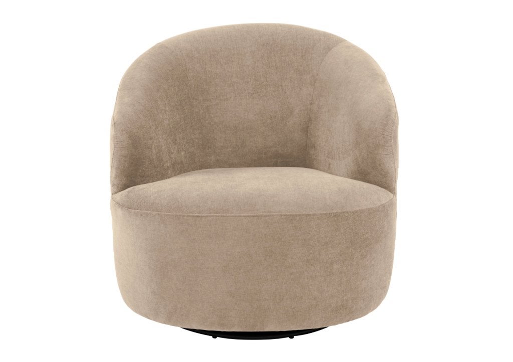 by fonQ Hug Draaibare Fauteuil Chenille Cappuccino |€549, nu, Byfonq, Byfonq, Nieuw, 75 tot 100 cm