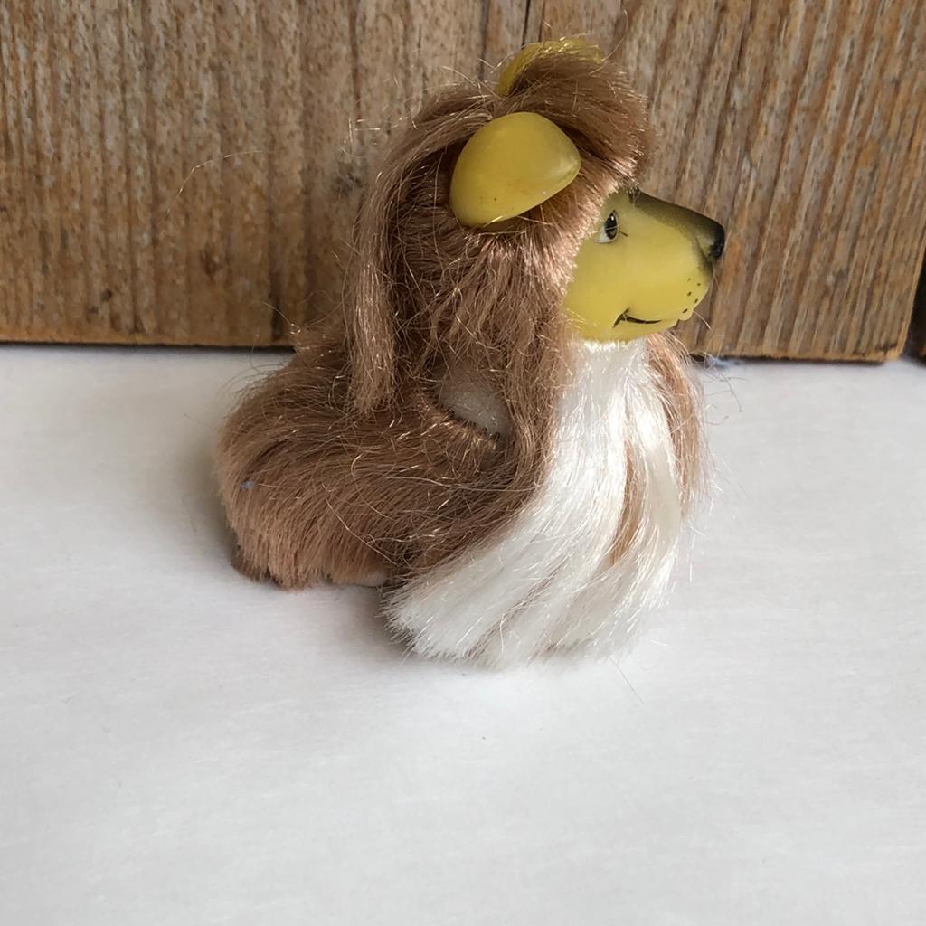Vintage honden beeld bruin geel wit, Ophalen of Verzenden, Zo goed als nieuw, Dier