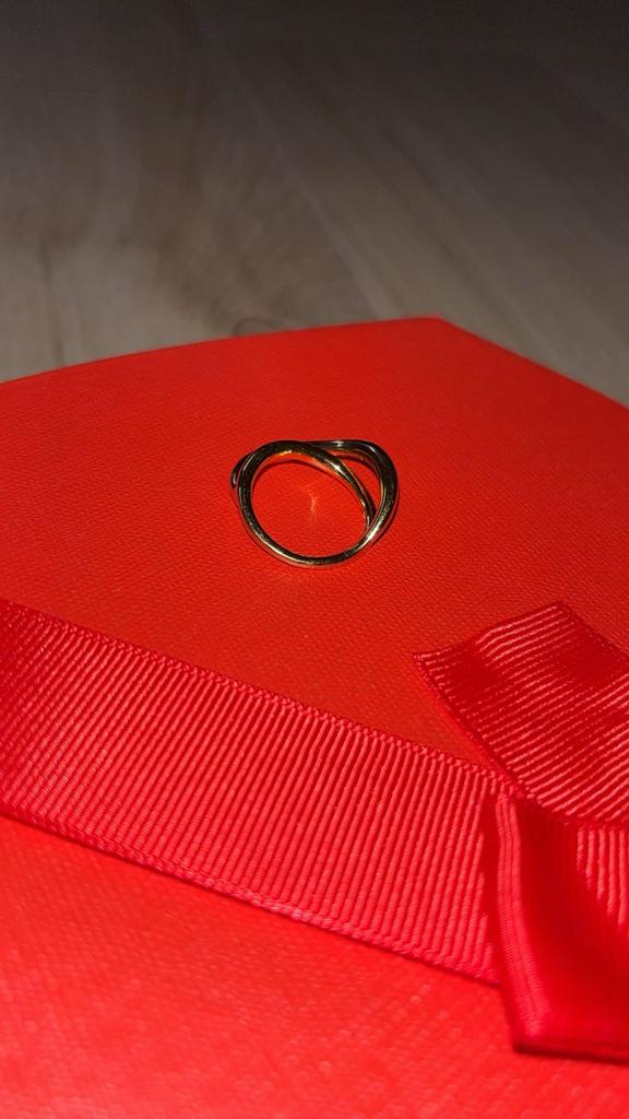 Pandora Organisch Gevormde Infinity Ring 14k Goud Verguld, Ophalen of Verzenden, Nieuw, Goud, Dame