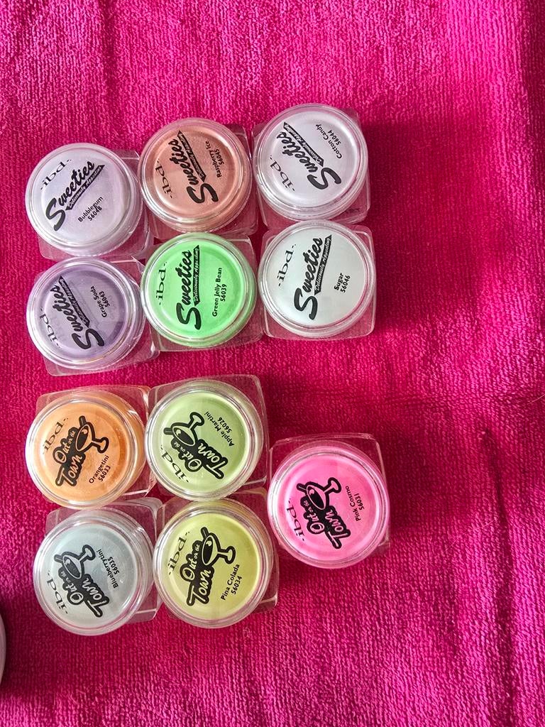Nagelpoeder en Monomer Set - IBD & EzFlow, Ophalen of Verzenden, Zo goed als nieuw, Handen en Nagels, Make-up