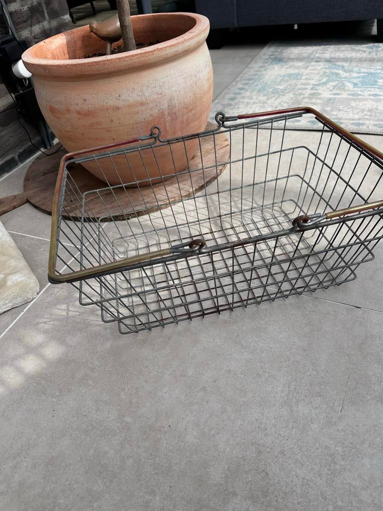 Vintage metalen winkelmandje - decoratief en praktisch, Ophalen