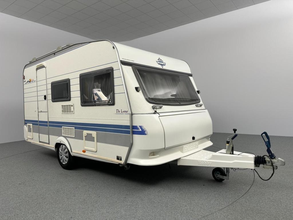 Hobby De Luxe Easy 400 SF Voortent Fietsendrager OOK Inkoop, Caravans en Kamperen, Caravans, Vast bed, Hobby, Bedrijf, Treinzit