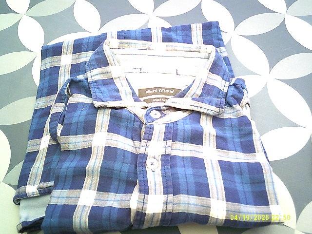 Marco Polo Herenhemd Blauw geruit.Nieuwstaat, Blauw, Ophalen of Verzenden, Zo goed als nieuw, Halswijdte 41/42 (L)