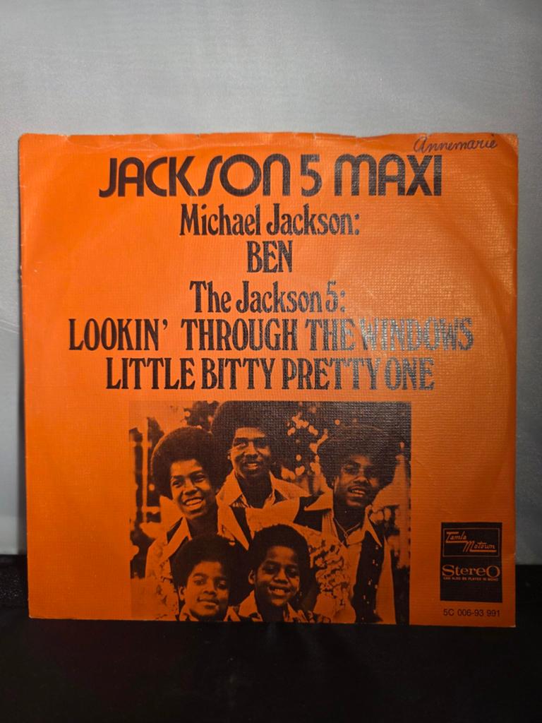 Jackson 5 Maxi Single - Ben / Lookin' Through The Windows, Cd's en Dvd's, Vinyl Singles, Gebruikt, Ophalen of Verzenden, 1970 - 1979