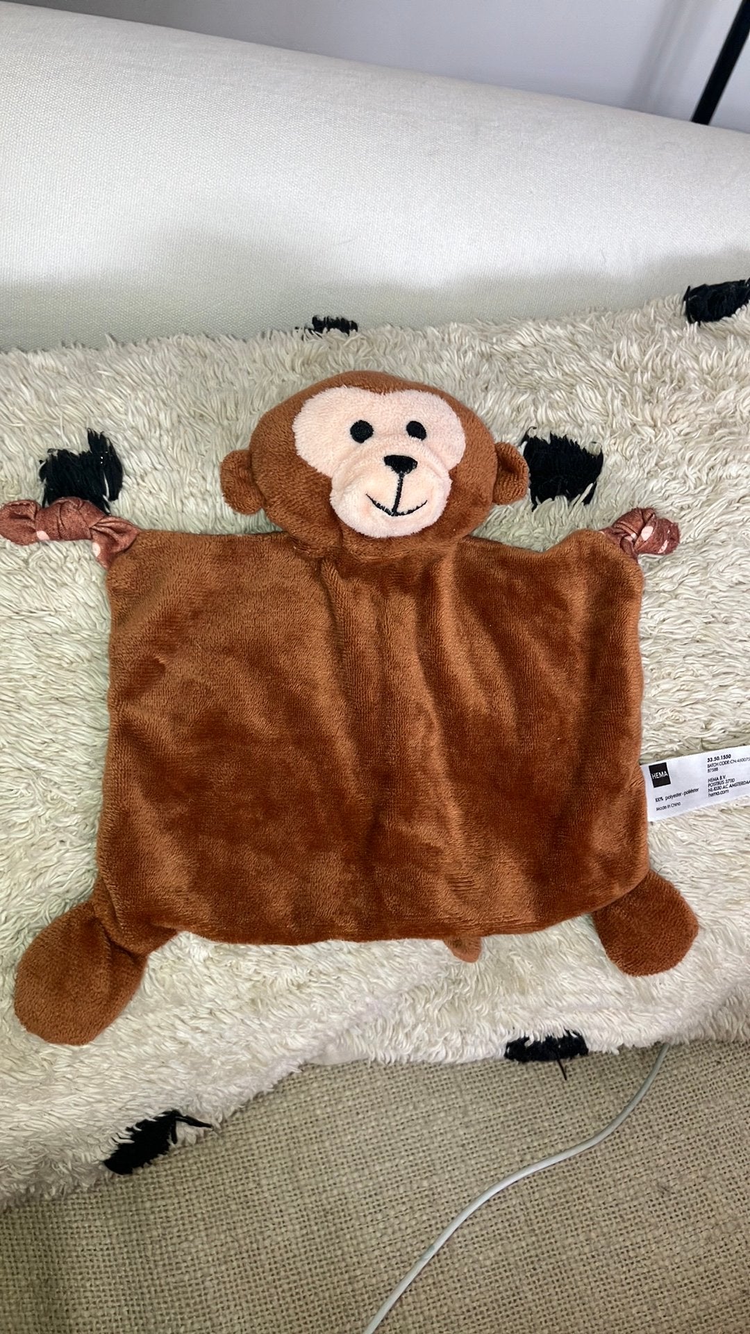 Hema aap knuffeldoekje, Ophalen of Verzenden, Zo goed als nieuw, Overige typen