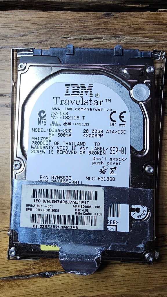Laptop schijven 7X, Ophalen, Intern, Gebruikt, 5 t/m 20 GB