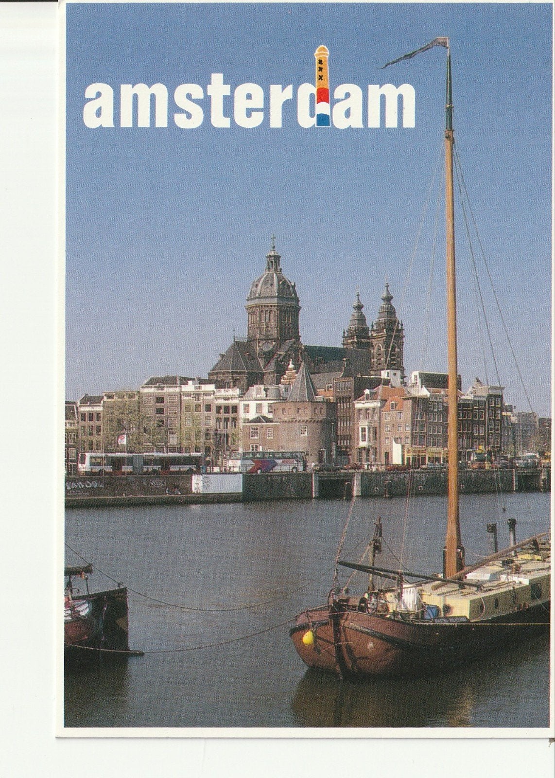 AMSTERDAM PRINS HENDRIKKADE ZEILBOOT VOLVO BERKHOF GELEDEBUS, Ophalen of Verzenden, 1980 tot heden, Ongelopen, Noord-Holland