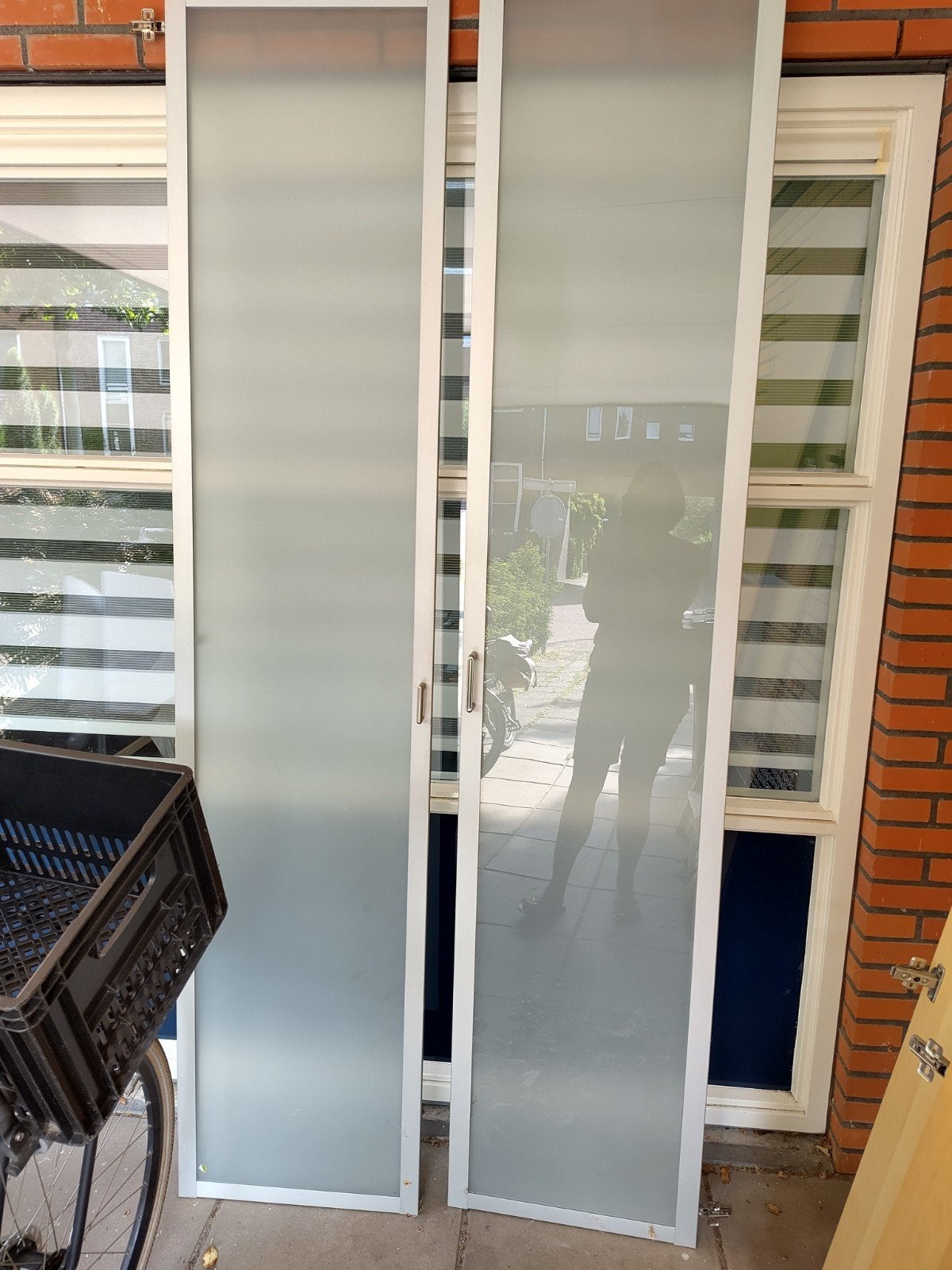 IKEA Drammen Pax kastdeuren 49x229 cm melkwit glas, Ophalen, Gebruikt