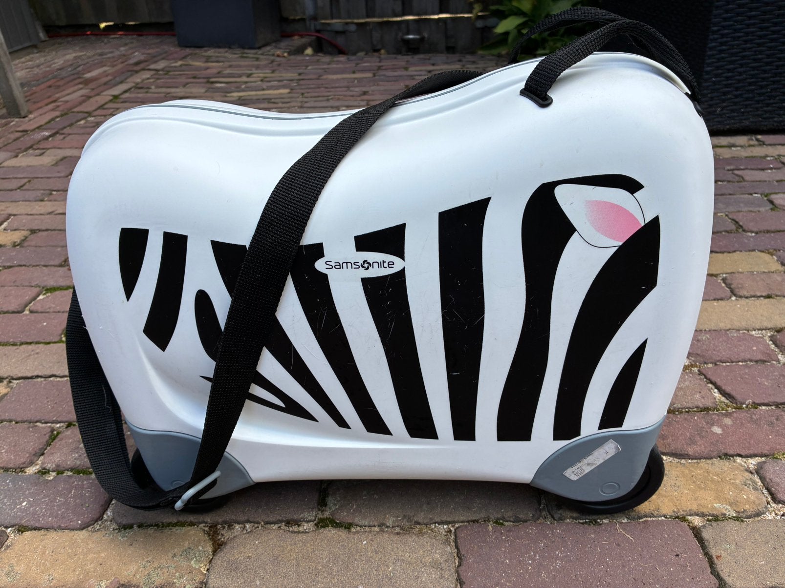 Samsonite zebra kinder rijkoffer met trekkoord, Ophalen, Zo goed als nieuw