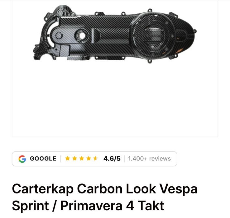 Carterkap Carbon Look Vespa Sprint / Primavera 4 Takt, Ophalen of Verzenden, Nieuw, Kap, Piaggio