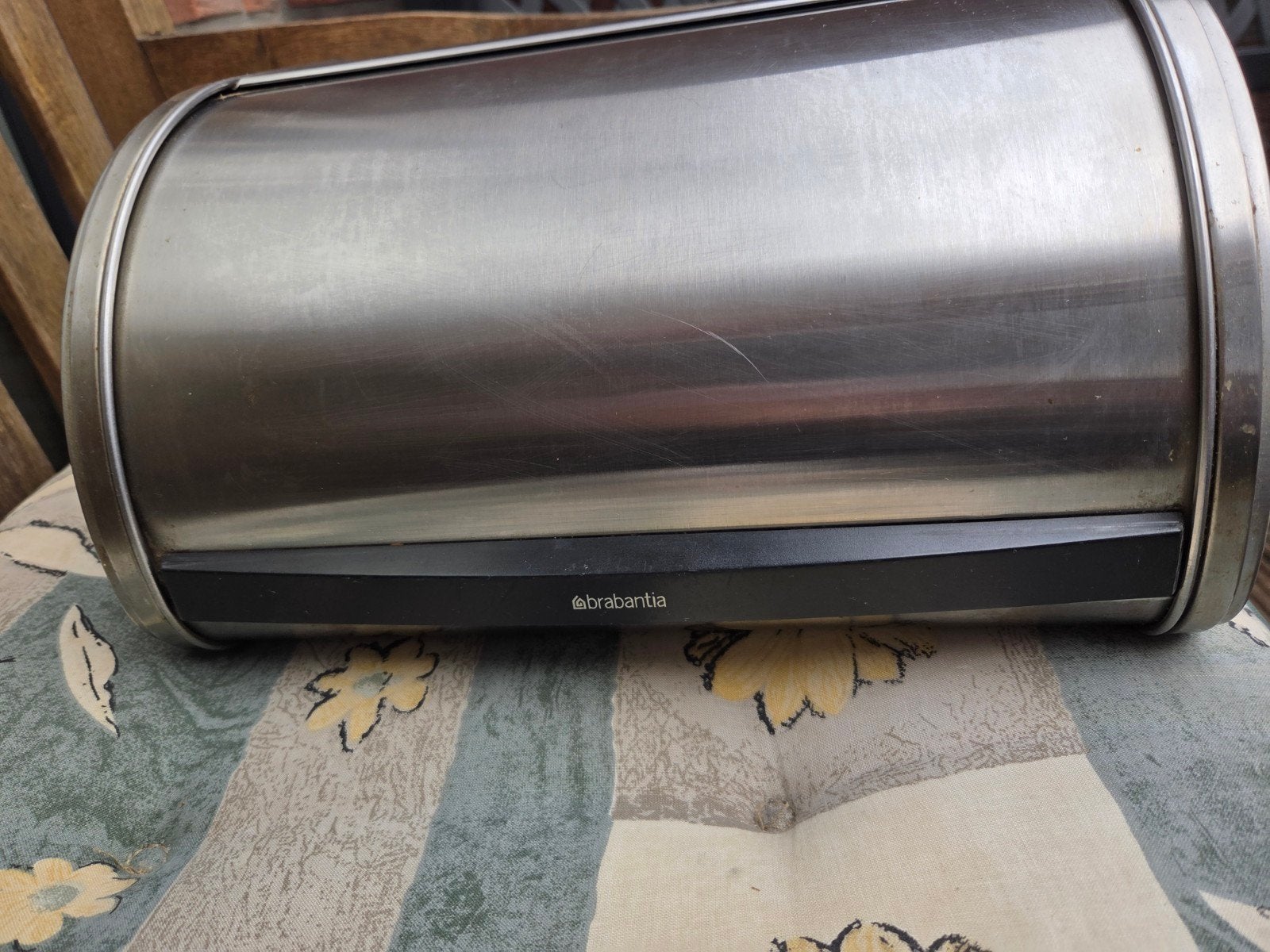 Brabantia broodtrommel groot - zo goed als nieuw, Zilver, Ophalen of Verzenden, Zo goed als nieuw, Metaal