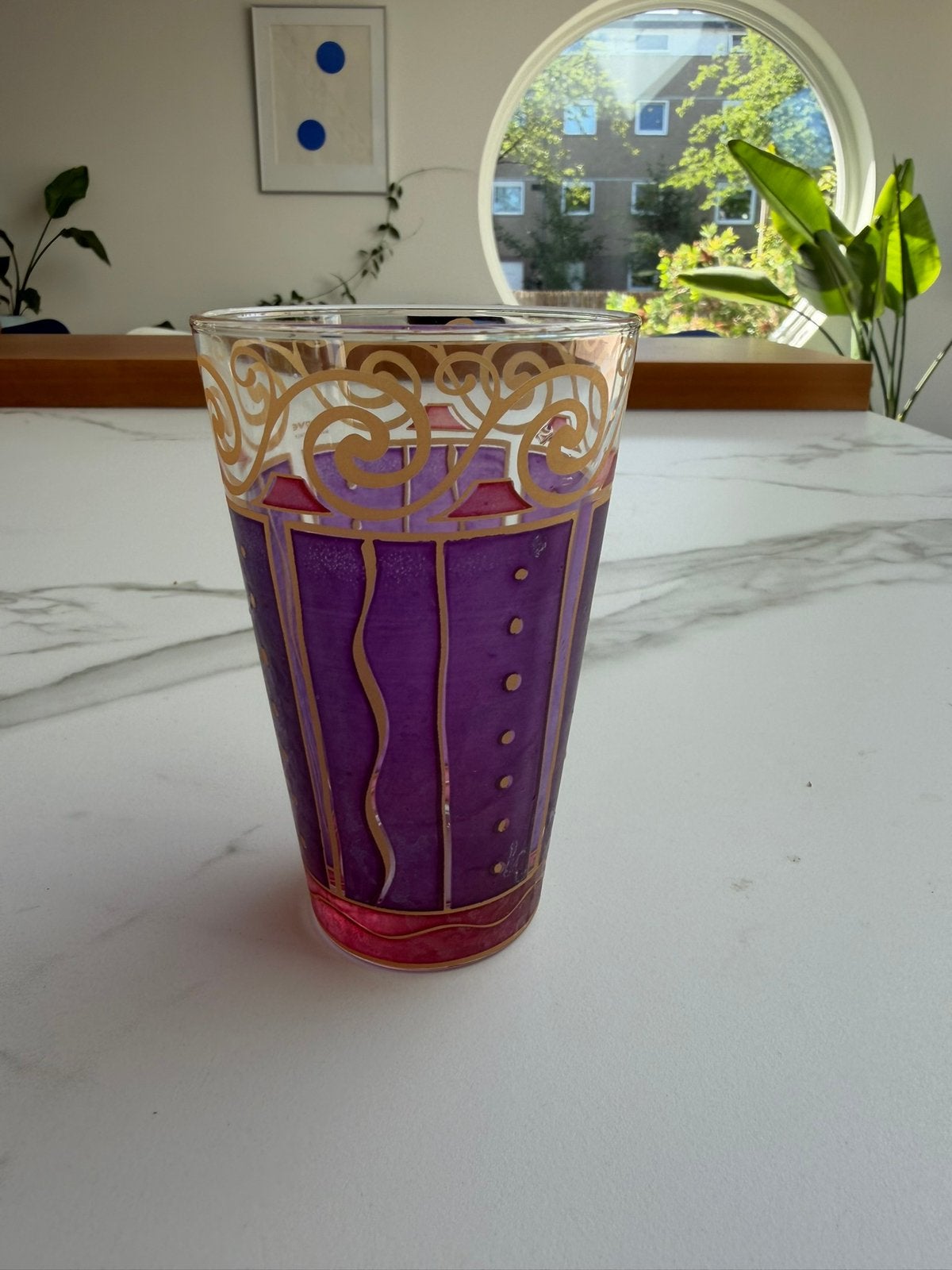 VINTAGE Glas ‘CERVE’ Indiaas decor, Ophalen of Verzenden, Zo goed als nieuw, Overige typen
