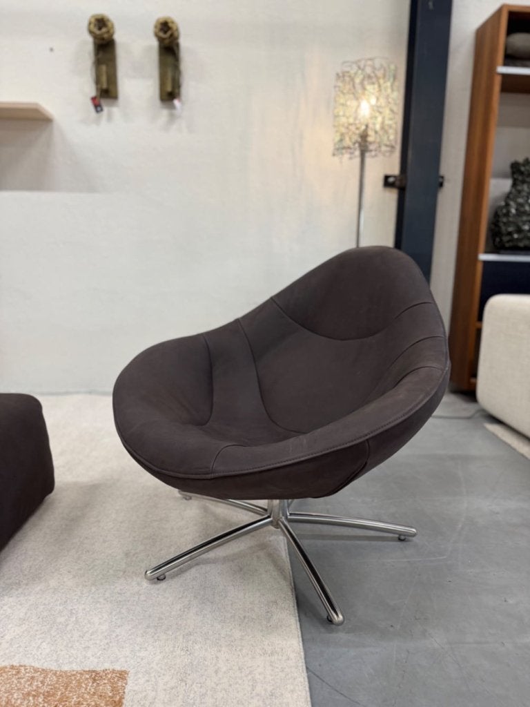 Nieuw Label van den Berg Hidde Draai Fauteuil Chroom Bruin, Nieuw, Ophalen of Verzenden, Label, 75 tot 100 cm