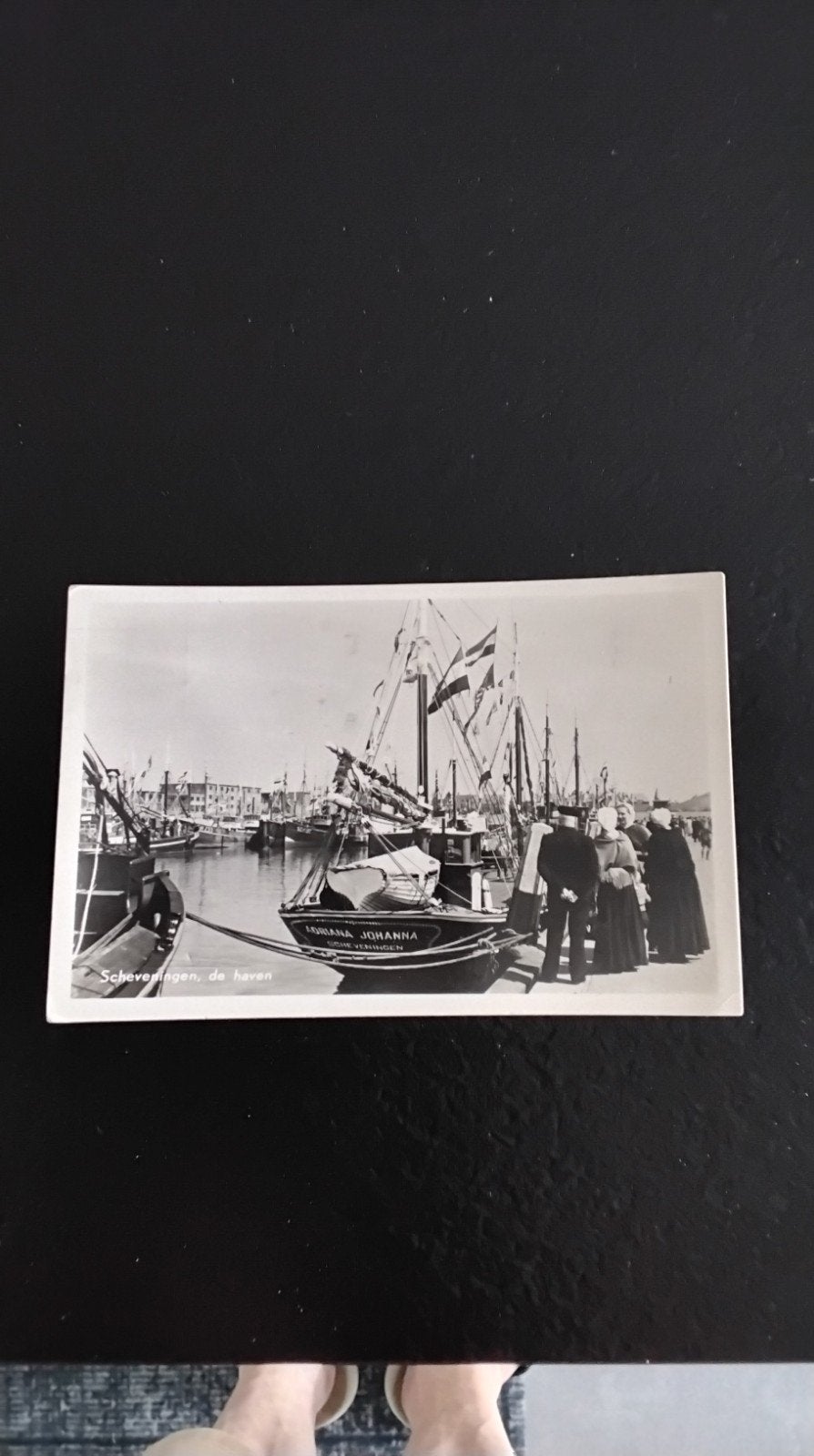 Oude Ansichtkaart Scheveningen Haven 1955, Ophalen of Verzenden, 1940 tot 1960, Gelopen
