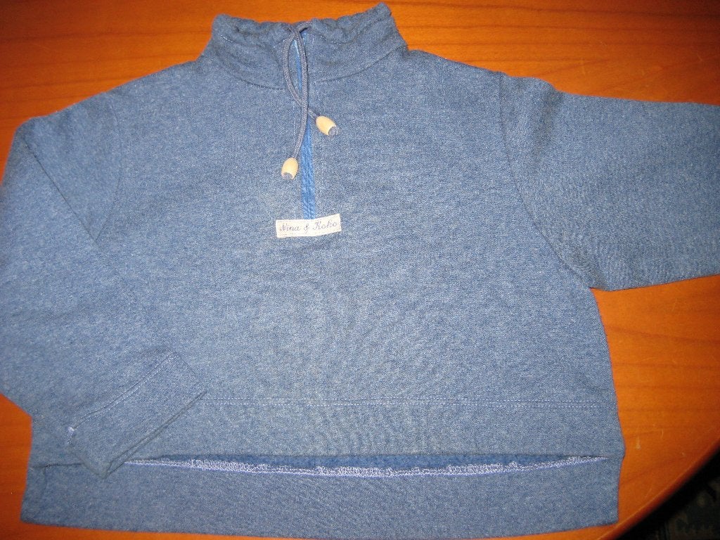 Blauwe trui, 98, Nina + Koko, Ophalen of Verzenden, Zo goed als nieuw, Jongen, Trui of Vest