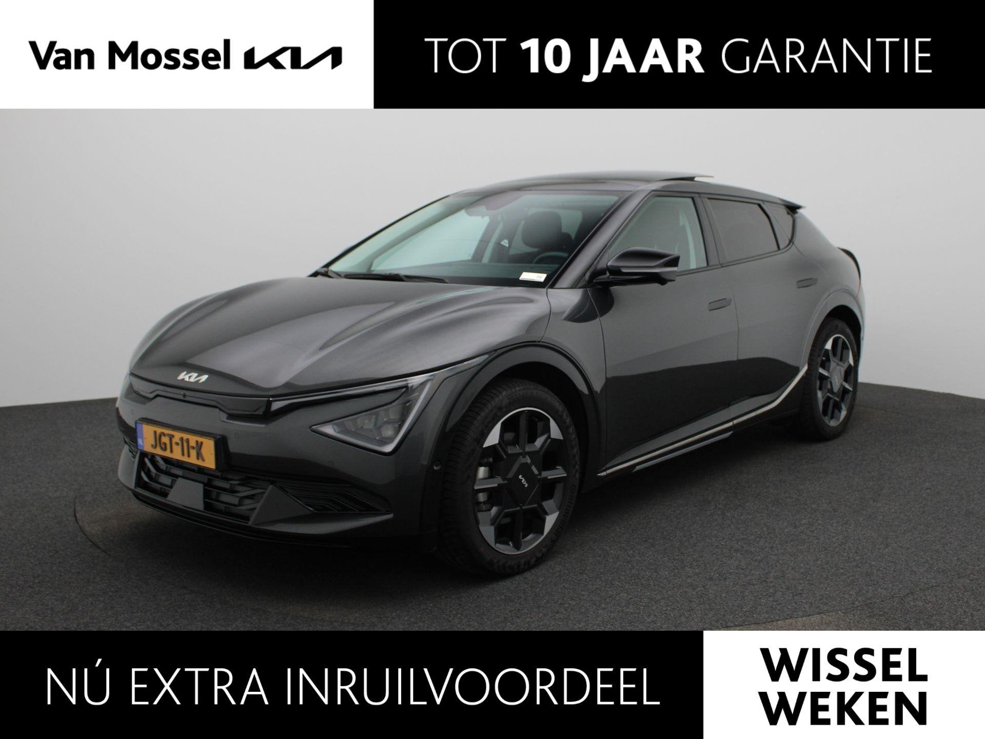 Kia EV6 Plus Advanced 84 kWh | Panorama dak | Stuur- en stoe, Auto's, Achterwielaandrijving, Zwart, Origineel Nederlands, 84 kWh