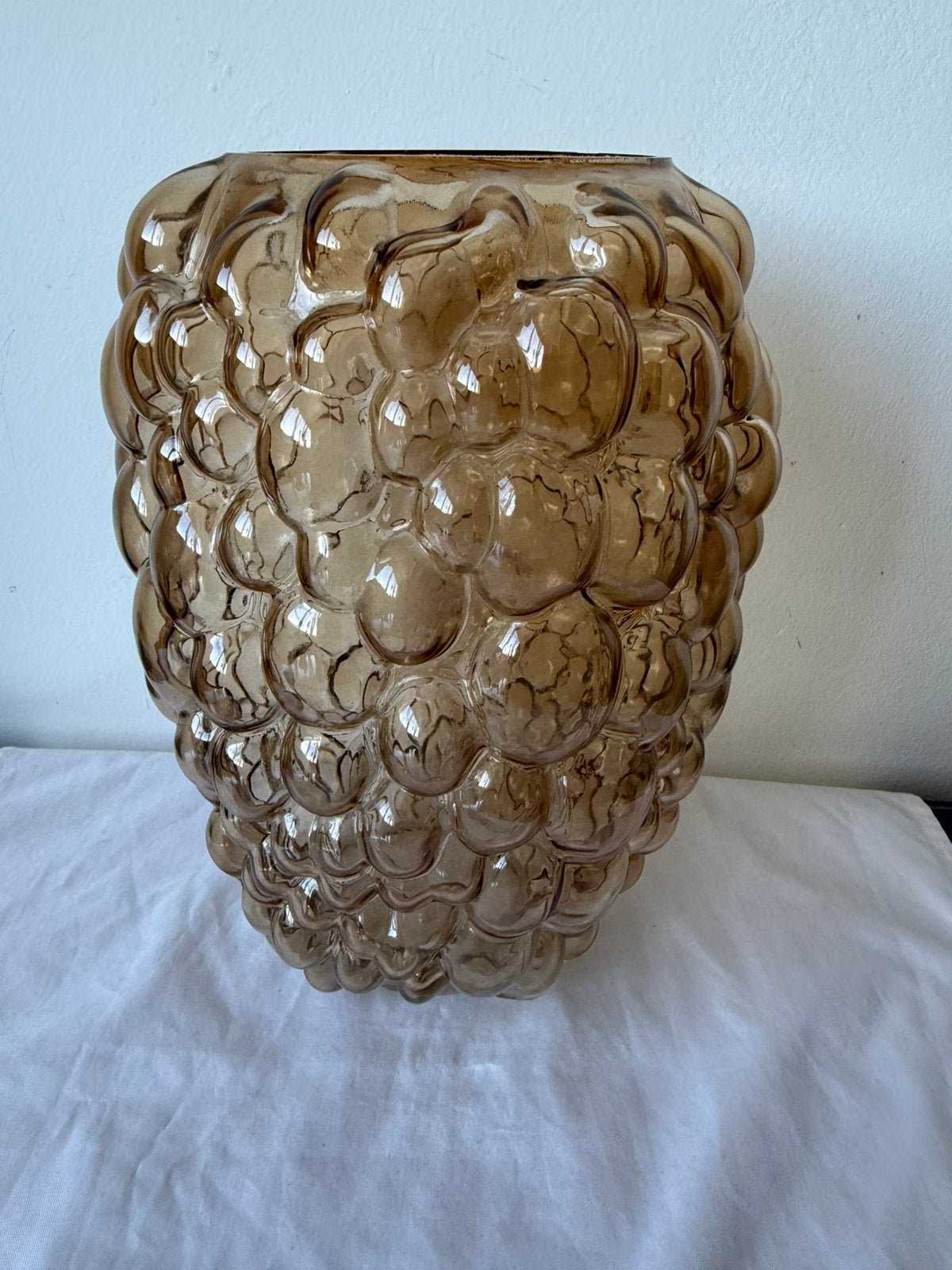 Light en Living Alfredo vaas Amber kleurig, Ophalen of Verzenden, Zo goed als nieuw, Glas