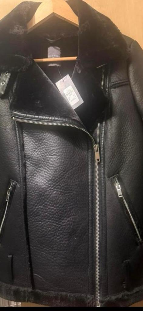Primark Zwart Leren Jas met Bont - Maat 2XS, Primark, Zwart, Nieuw, Ophalen of Verzenden