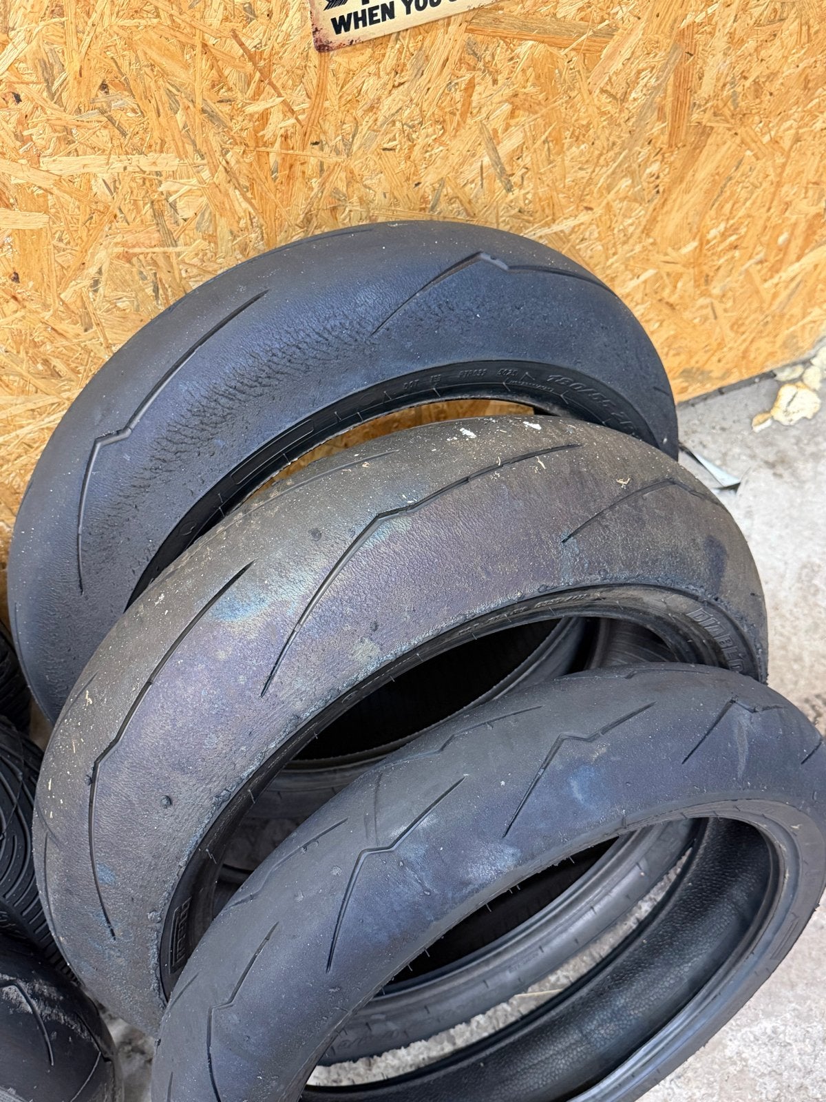 Pirelli Supercorsa SC1 en SC2 motorbanden, Ophalen, Gebruikt