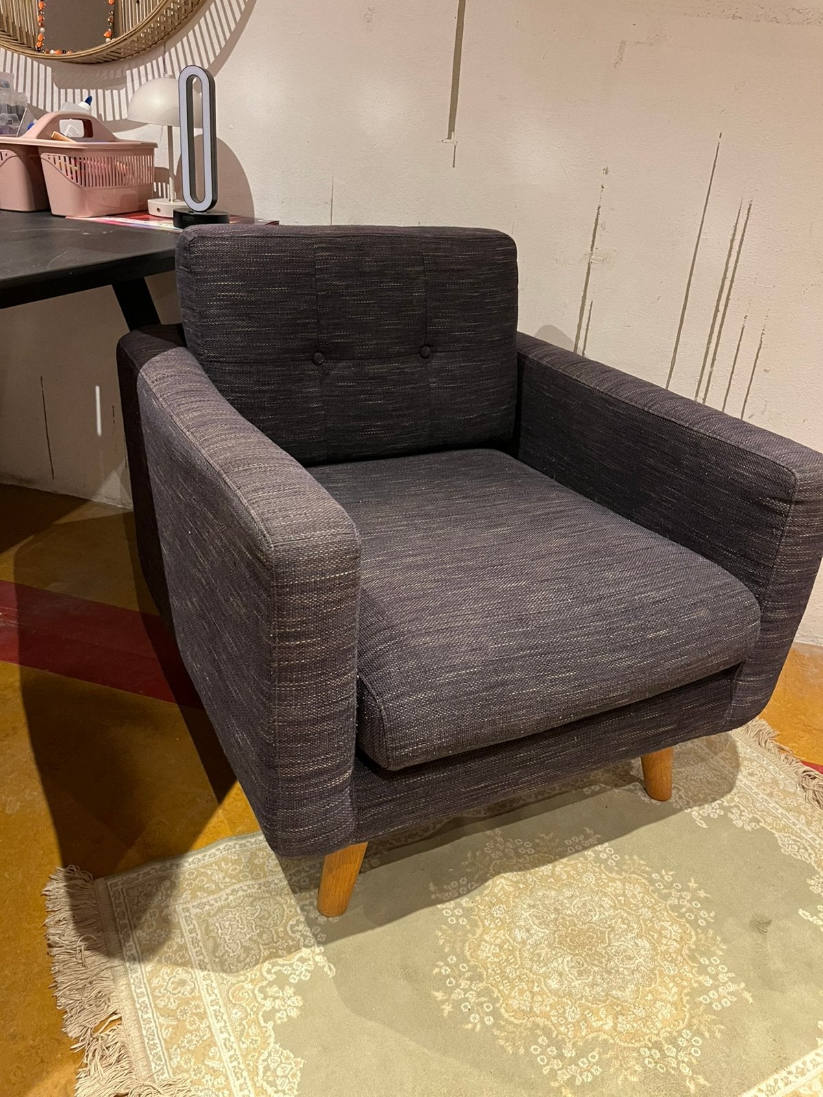 SOFA COMPANY stoel donkergrijs, Ophalen, Gebruikt, Eenpersoons, Minder dan 150 cm