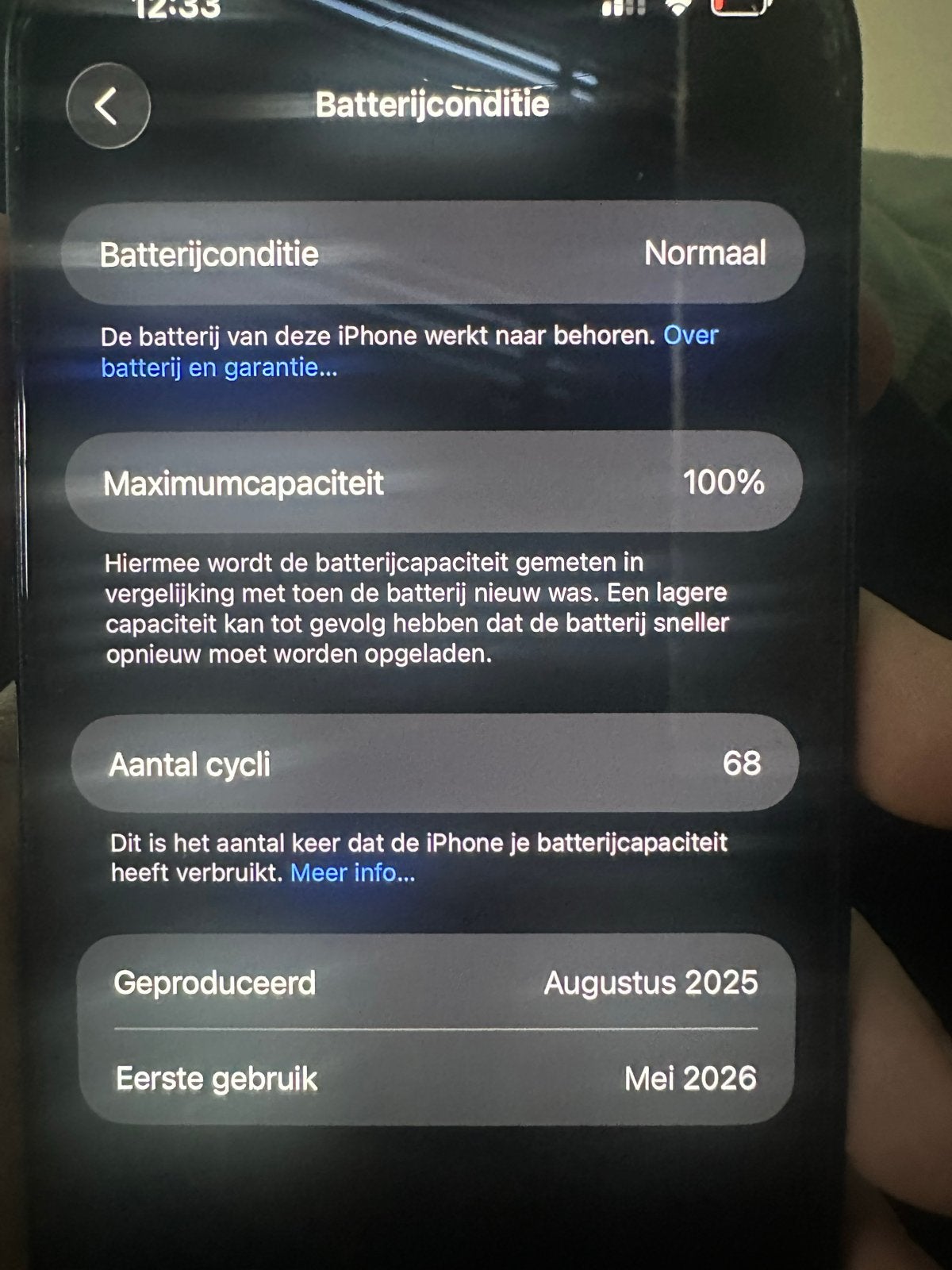 iPhone Air 256GB - 100% Batterijconditie, 256 GB, Overige modellen, Zwart, Ophalen of Verzenden