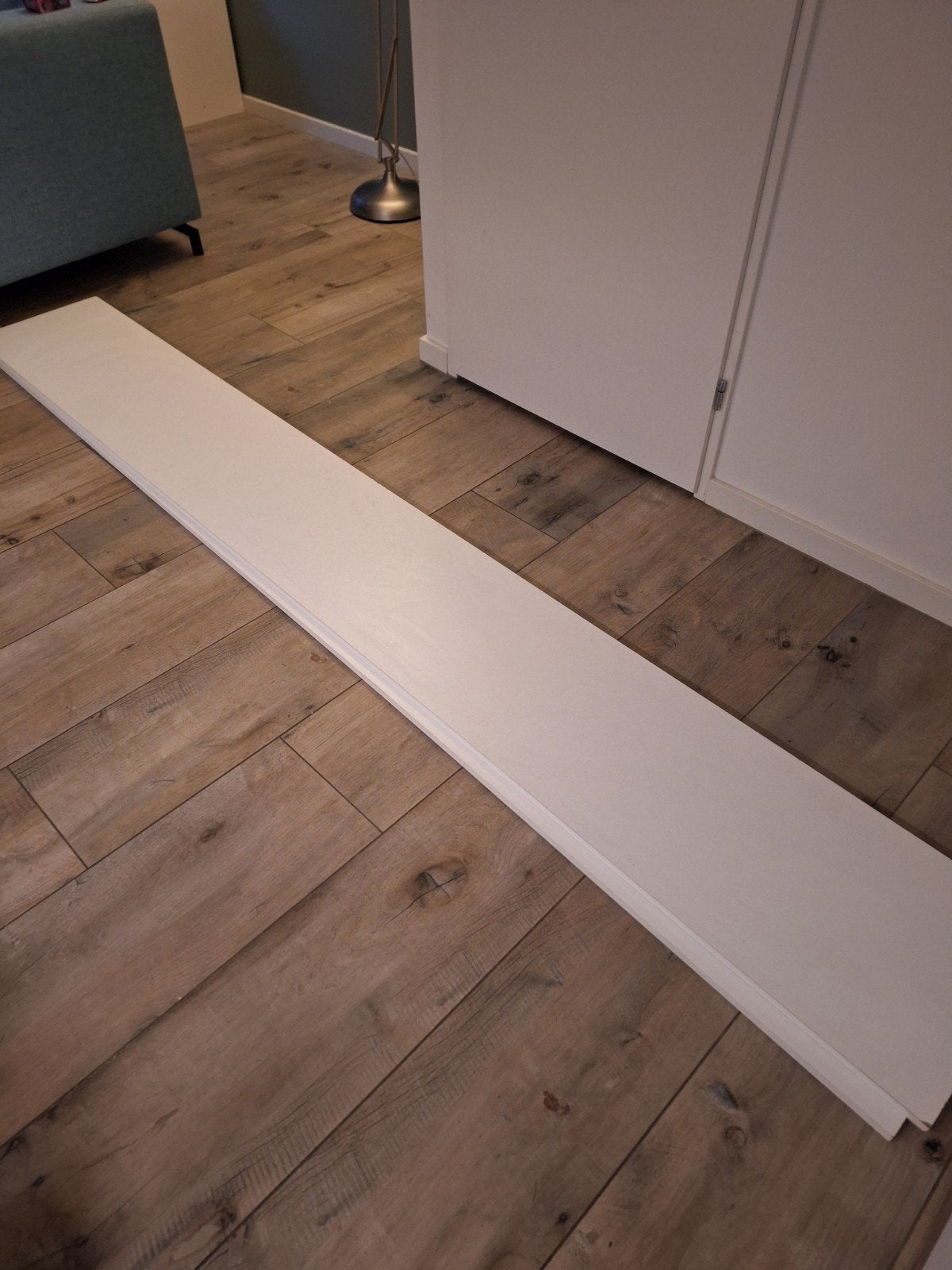MDF planken 305x40x2 cm voor trapkast of zolder, Ophalen, Gebruikt, Minder dan 25 mm, Plank